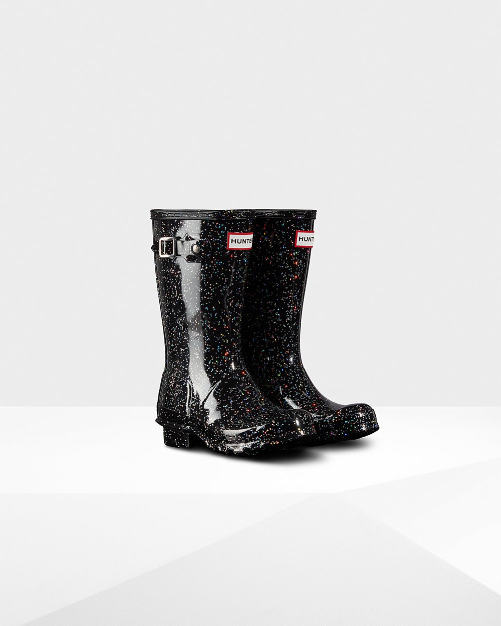 Hunter Niños Original Big Giant Glitter - Botas de Lluvia Negras - 572-YPEAZX